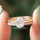 Oval Cut Lab Diamond Bridal Ring Set