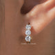 Round Cut Moissanite Small Huggies Hoop Earrings