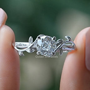 Portuguese Cut Round Diamond Engagement Ring