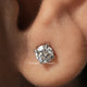 Colorless Solitaire Round Moissanite Stud Earrings