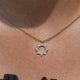 Round Cut Lab Diamond Open Circle Pendant