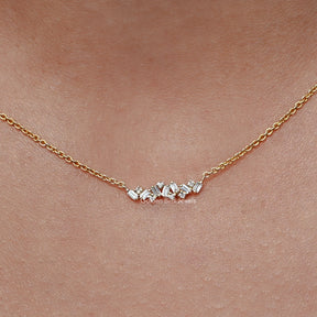 Baguette Cut Lab Diamond Minimalist Necklace