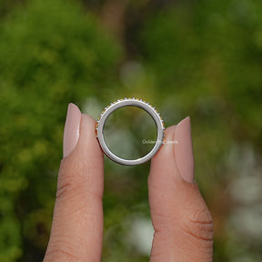 Citrine Yellow Round November Birthstone Band