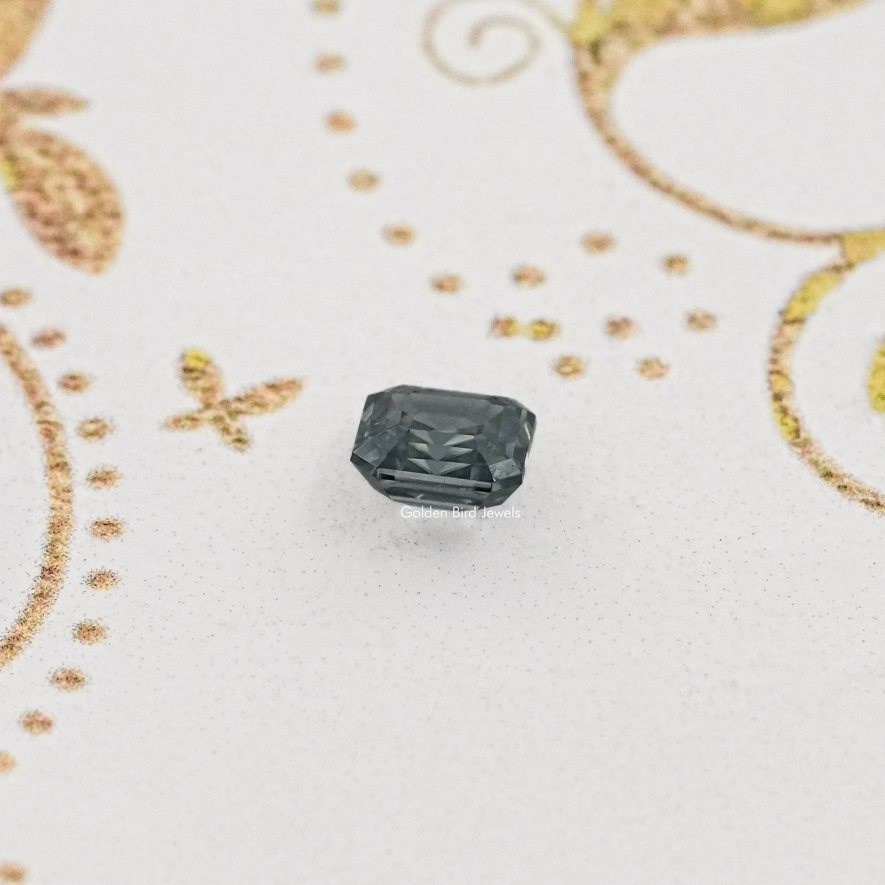 Gray Asscher Loose Moissanite Stone