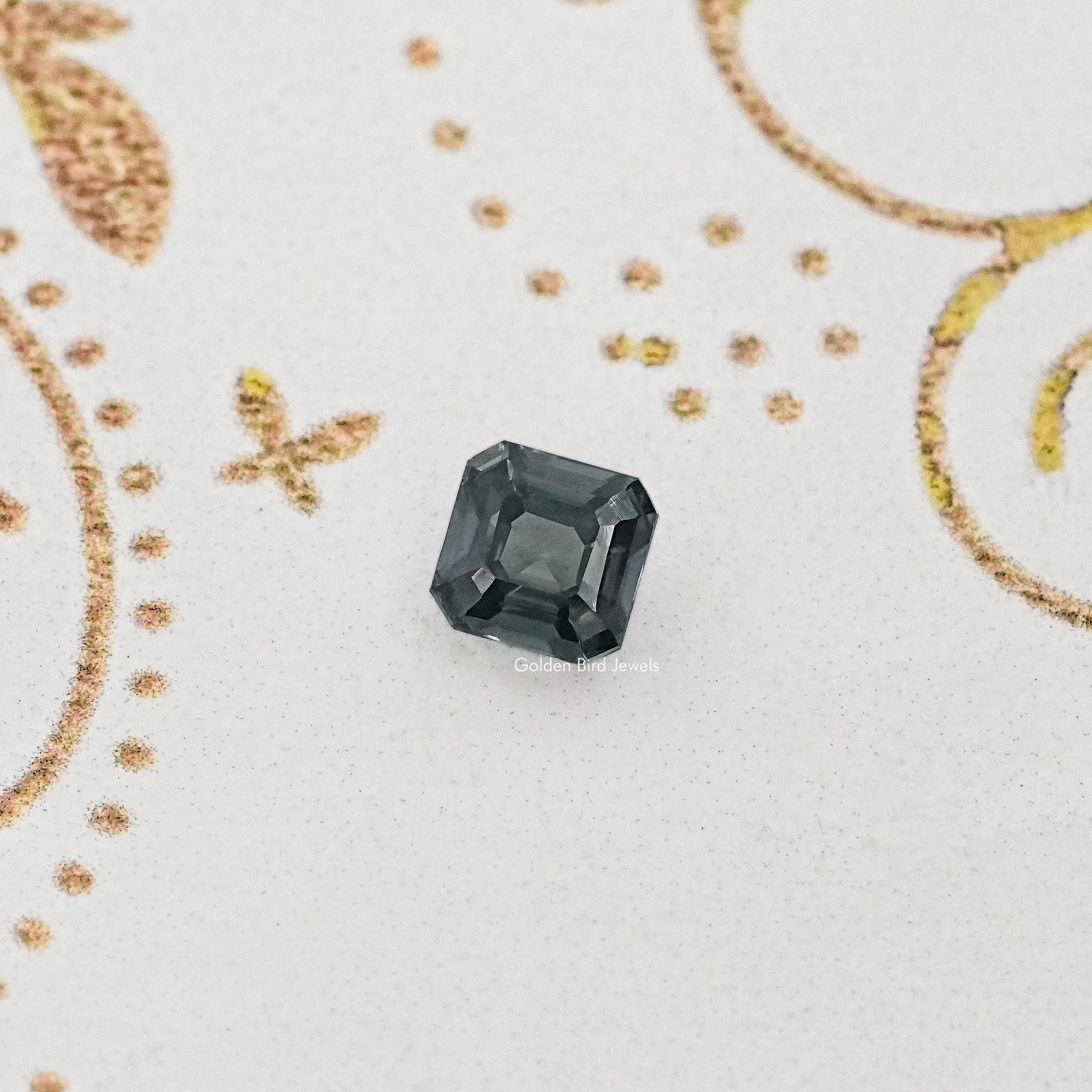 Gray Asscher Loose Moissanite Stone