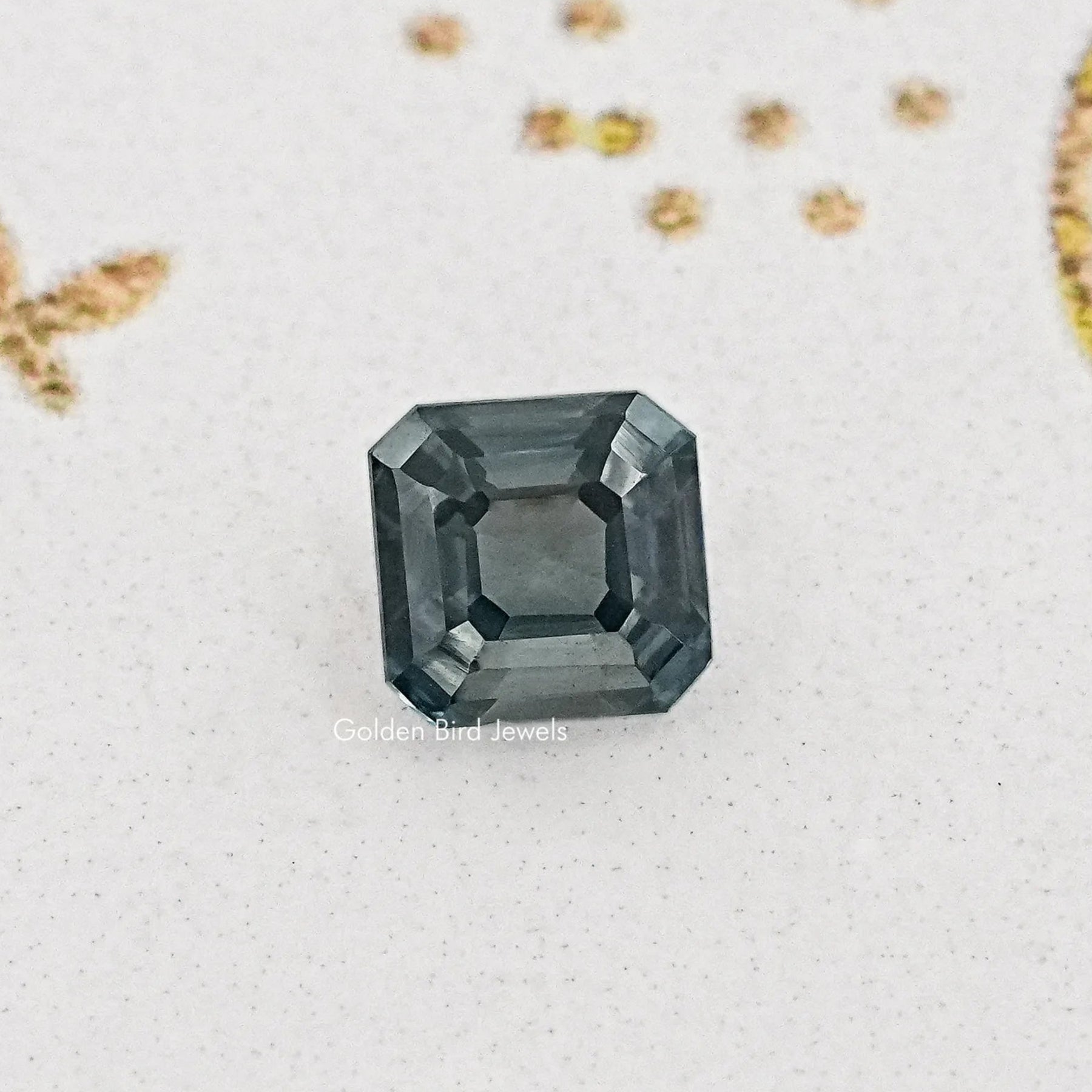 Gray Asscher Loose Moissanite Stone
