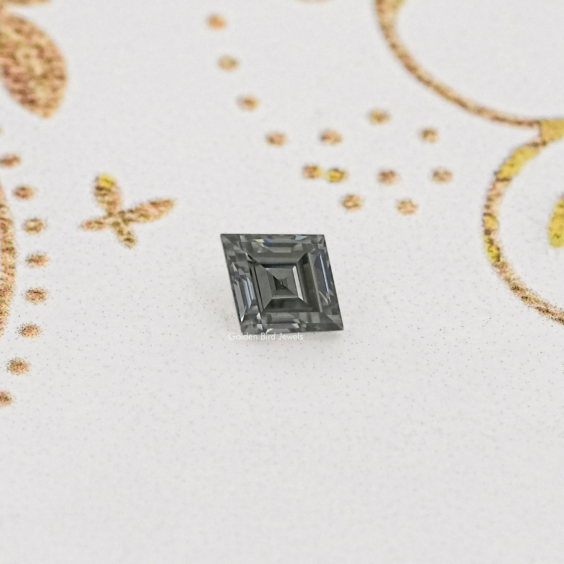 Gray Lozenge Cut Loose Moissanite