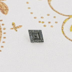 Gray Lozenge Cut Loose Moissanite