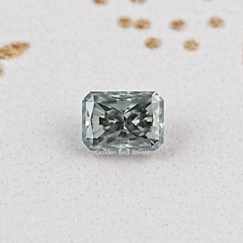 Gray Radiant Moissanite Loose Stone