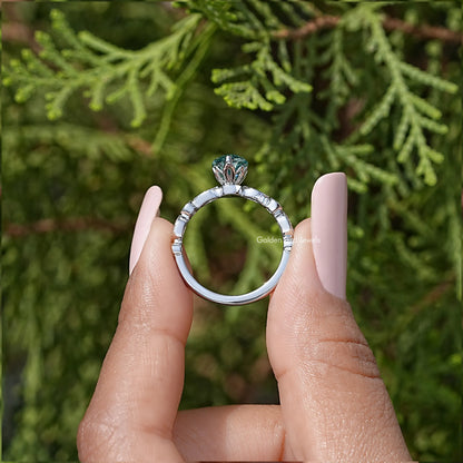 Marquise Cut Moissanite Gemstone Wedding Ring