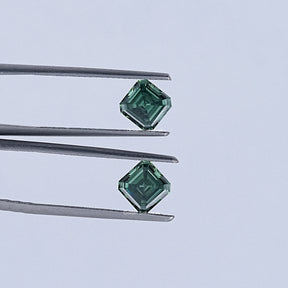 Cross View Of Asscher Cut Lab Loose moissanite  