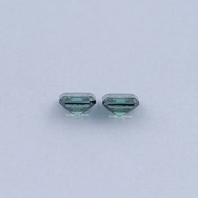 Side View Of Asscher Cut Lab Loose moissanite     