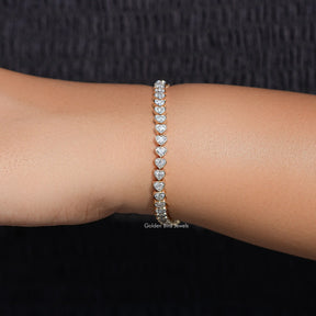Heart Shaped Lab Diamond Bracelet
