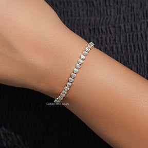 Heart Shaped Lab Diamond Bracelet