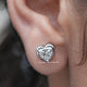 Heart Shaped Lab Grown Diamond Stud Earrings