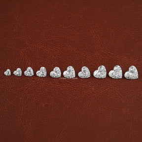 View of Heart Shaped Loose Lab Diamond In Colorless