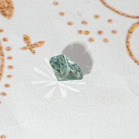 Blue Green Heart Loose Moissanite