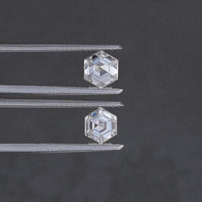 Hexagon Cut Moissanite Loose Pair