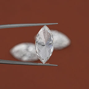 Detailed View Of Marquise Shaped Loose Lab Diamond in Unique Pattern