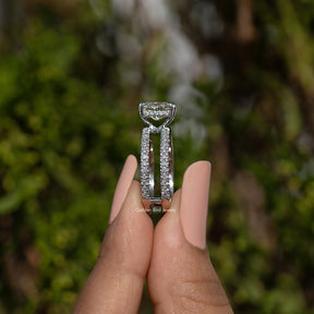 Irregular Old Mine Cushion Cut Moissanite Ring