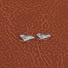 View of Kite Cut Lab Diamond Matching Pair In White
