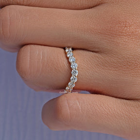 Round Cut Diamond Ring Full Eternity Band