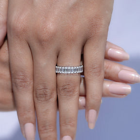 Baguette Cut Lab Diamond Full Eternity Band