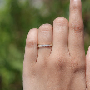 Round Cut Lab Diamond Full Eternity Wedding Band