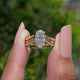Lab Diamond Oval Cut Accent Bridal Set Ring