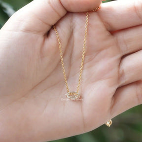 Back view of lab grown diamond pendant