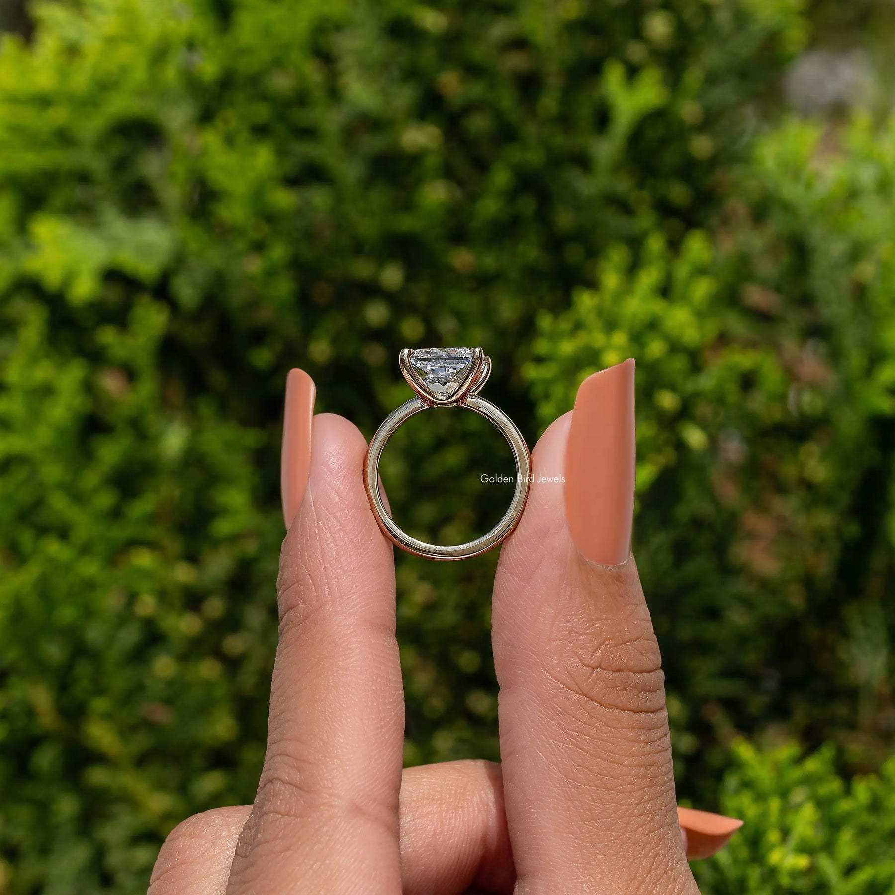 Lab Grown Princess Cut Diamond Solitaire Ring