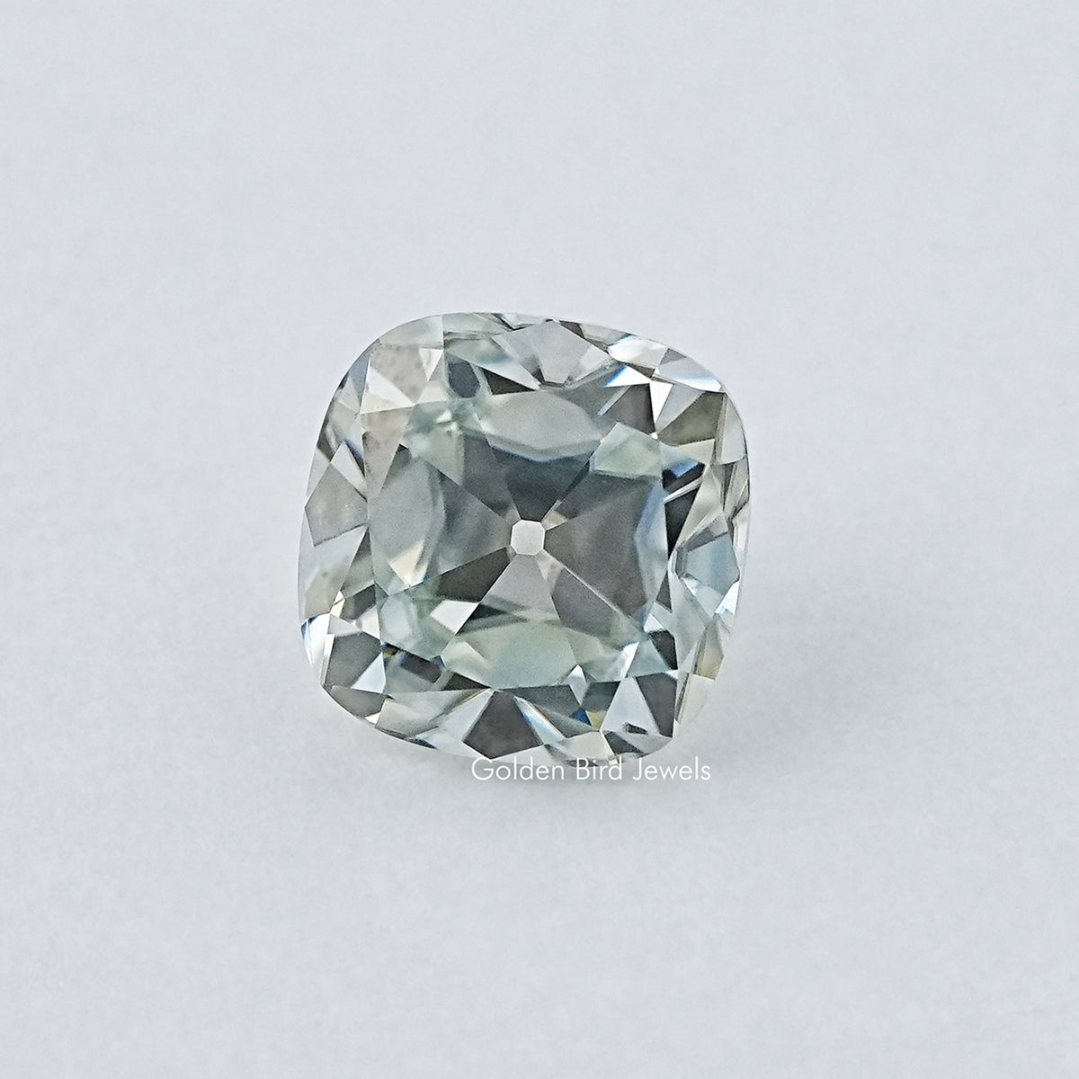 Light Blue Old Mine Cushion Cut Loose Moissanite