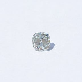 Detailed View Of Light Blue Cushion Cut Loose