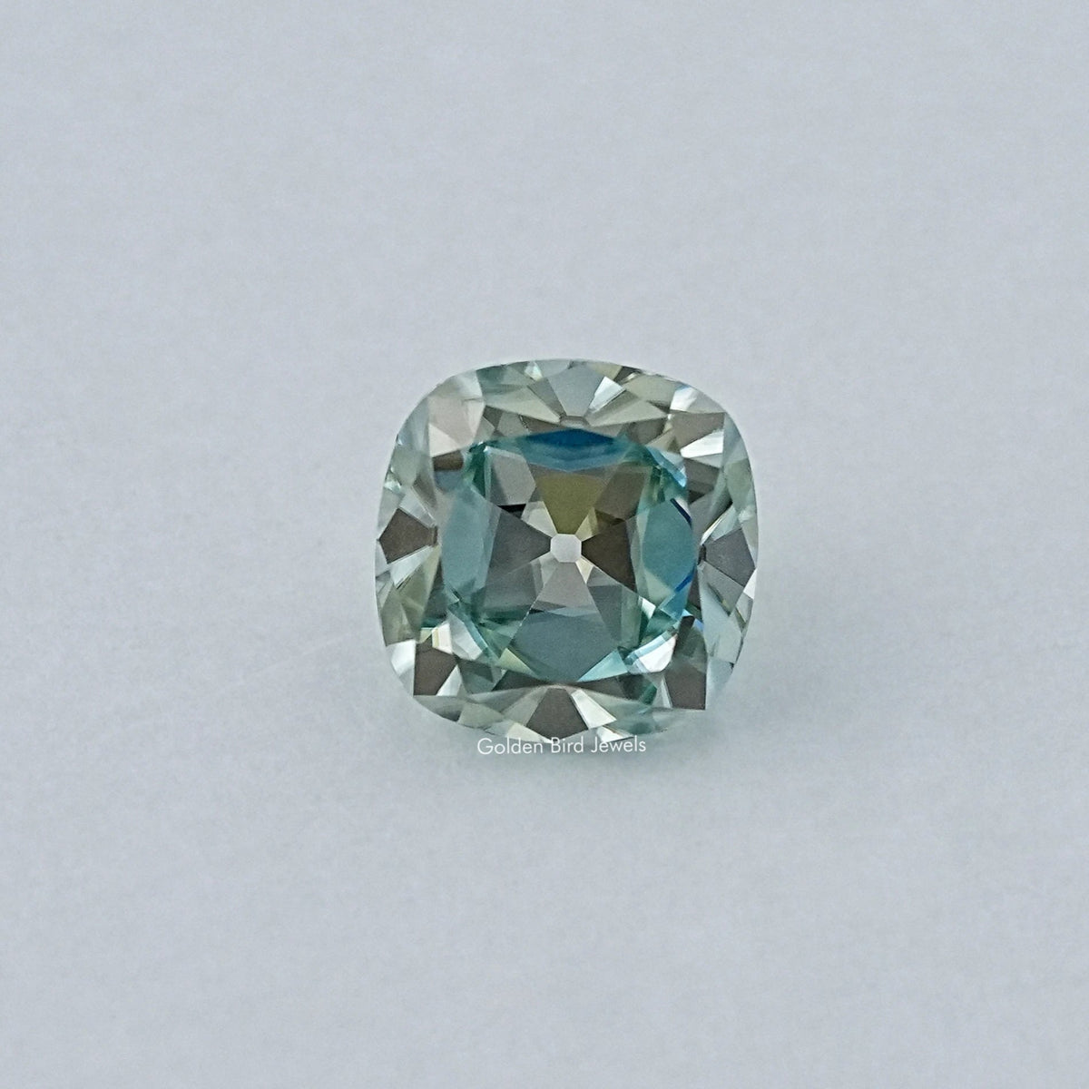 Light Blue Old Mine Cushion Loose Moissanite