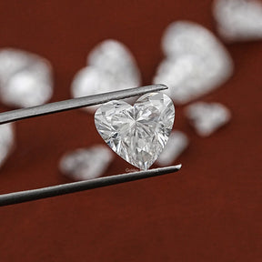 Twijer holding the Loose Lab Grown Heart Diamond