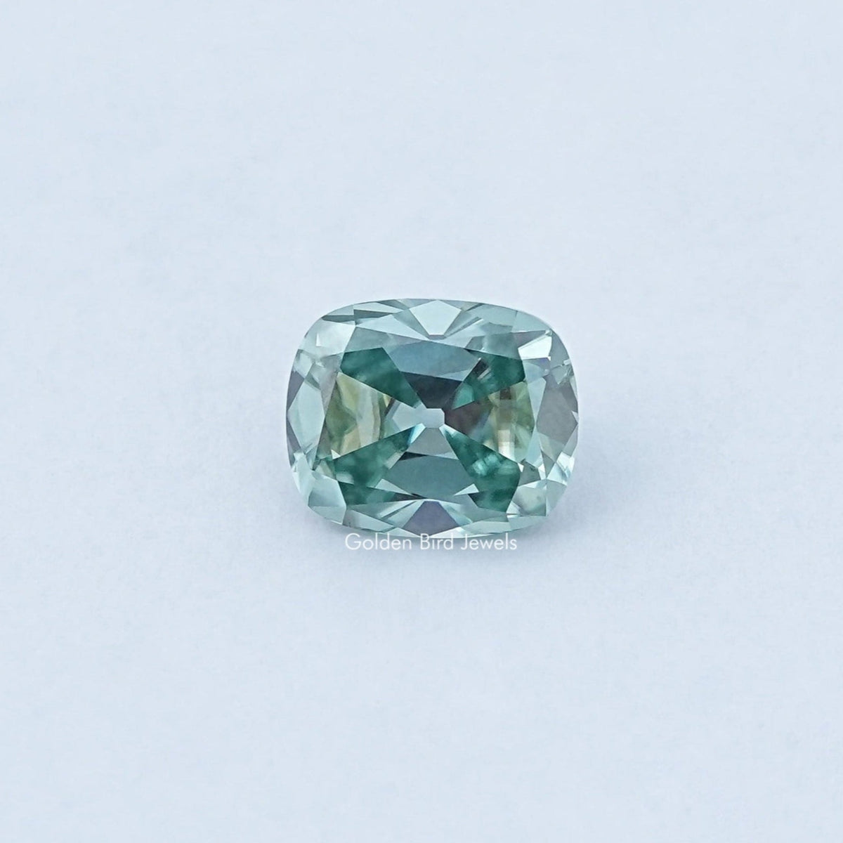 Cushion Cut Loose Moissanite in Blue Color 