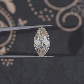 Off White Old Mine Moval Loose Moissanite Stone