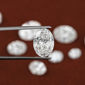 Front View Of Heart Shaped Lab Diamond In White