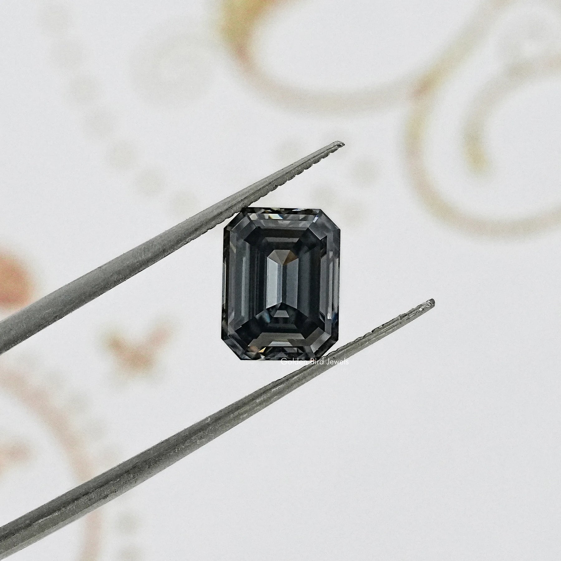 Gray Emerald Cut Loose Stone