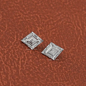 View Of Lozenge Shape Lab Grown Diamond In White