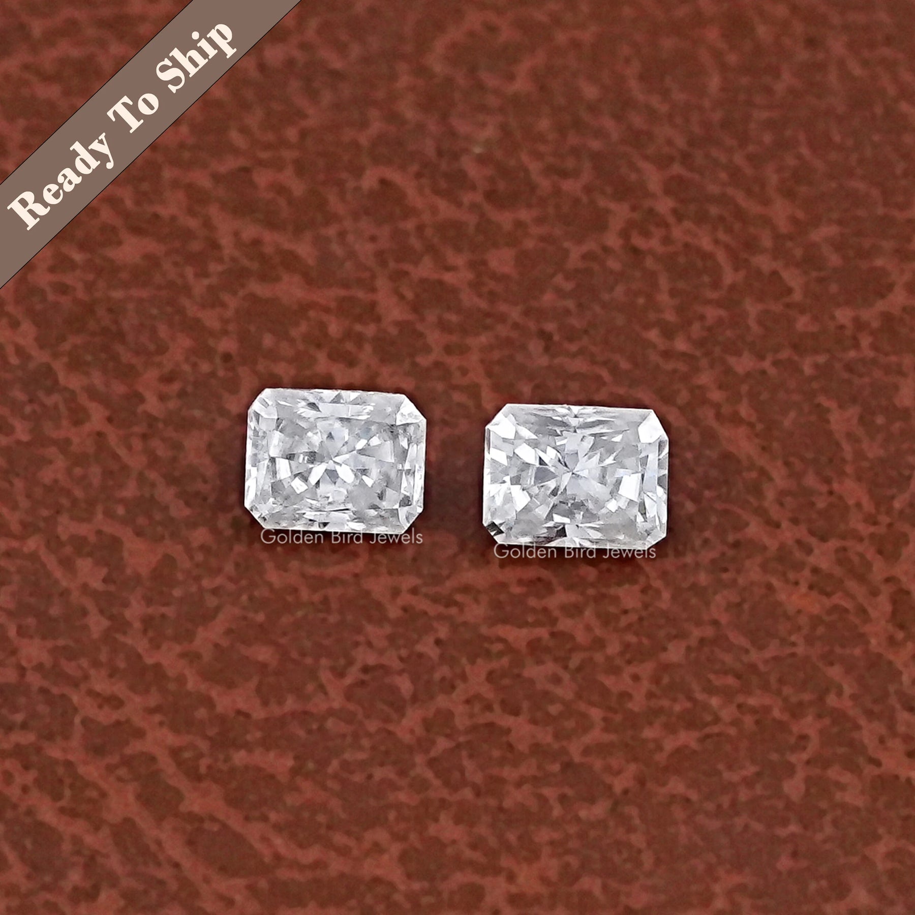 Radiant Cut Loose Moissanite Pair