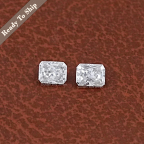 Radiant Cut Loose Moissanite Pair