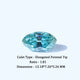 Cyan Blue Old Mine Moval Cut Loose Stone