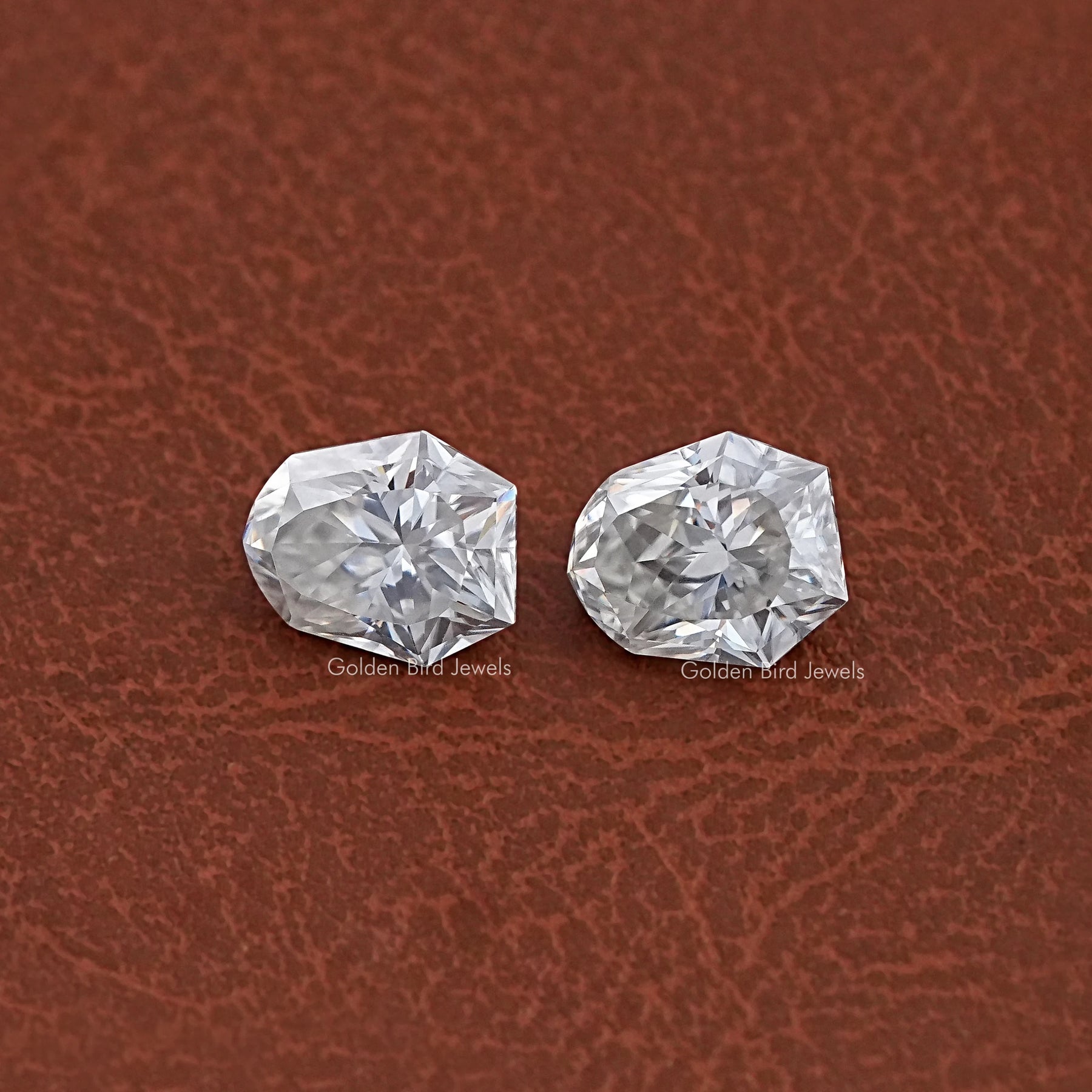 View Of Shield Cut Loose Moissanite Pair 