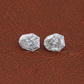 View Of Shield Cut Loose Moissanite Pair 