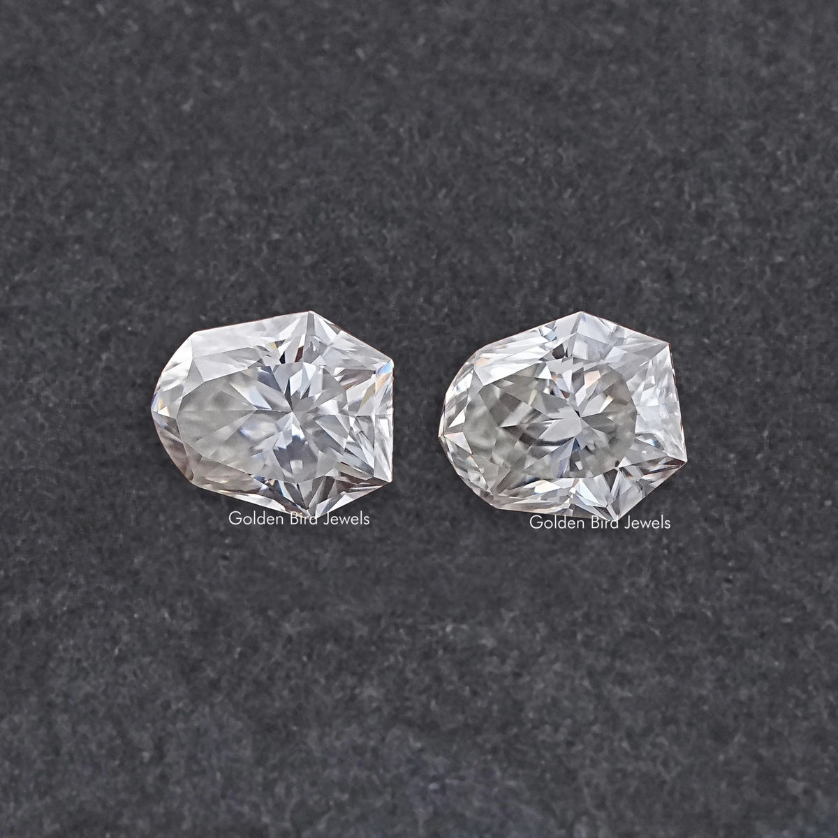 Shield Cut Moissanite Loose Matching Pair