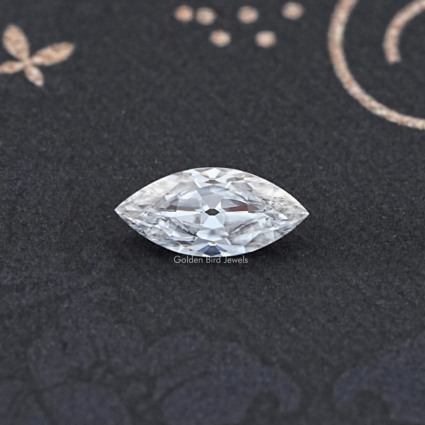 View Of Old Mine Marquise Cut Moissanite Loose Stone