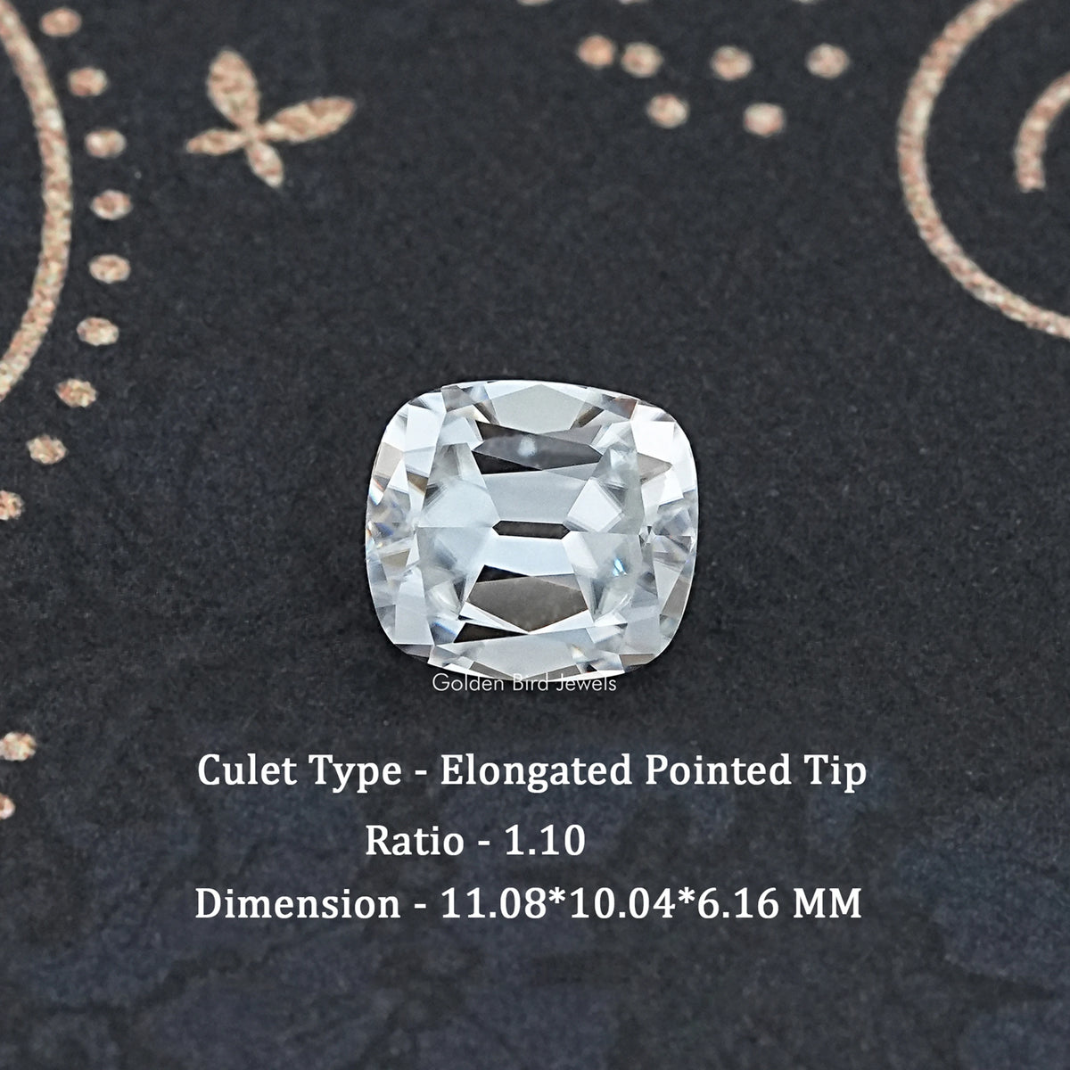 Old Mine Cushion Moissanite Loose Stone