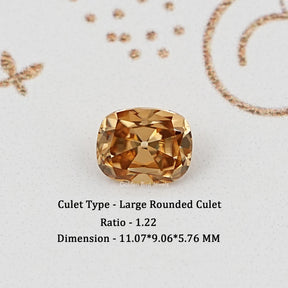 Champagne Old Mine Cushion Cut Loose Moissanite