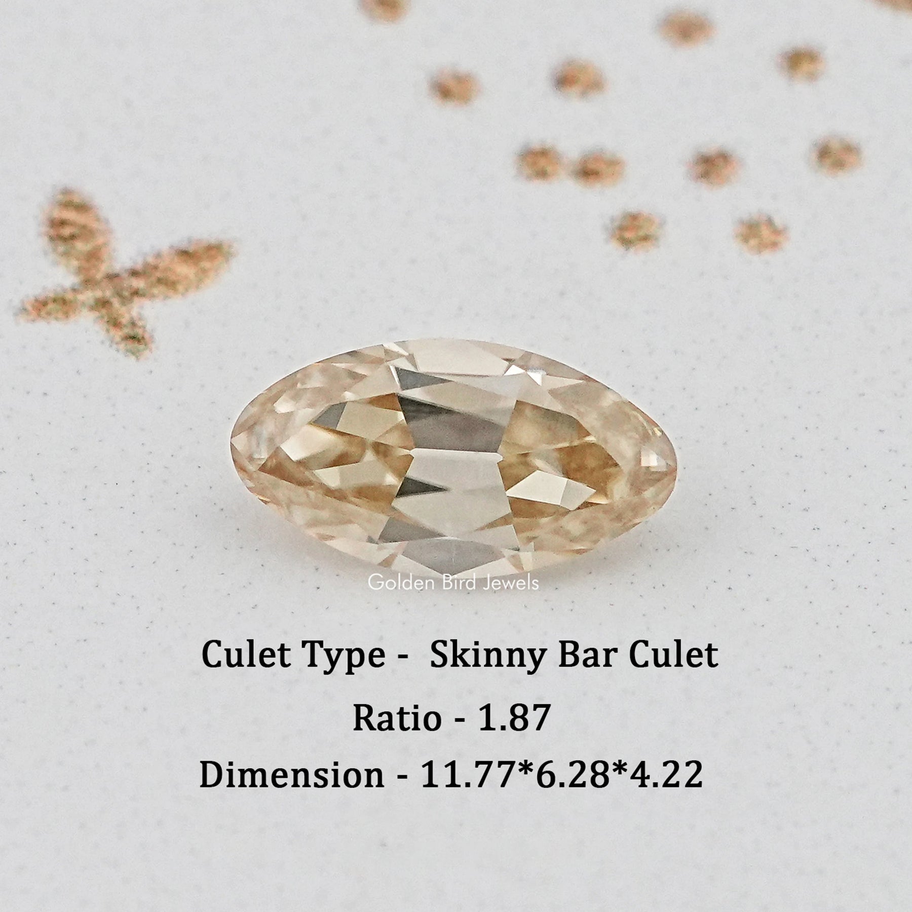 Yellow Old Mine Moval Loose Moissanite